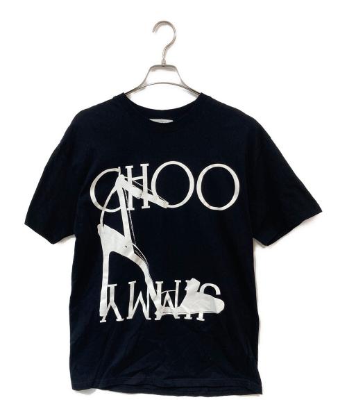 JIMMY CHOO（ジミーチュウ）JIMMY CHOO (ジミーチュウ) ハイヒールTEE ブラック サイズ:Mの古着・服飾アイテム