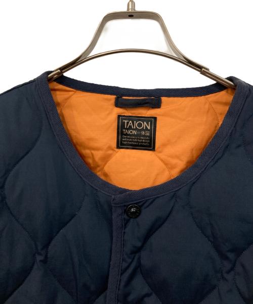TAION（タイオン）TAION (タイオン) GLOSTER (グロスター) ノーカラーコート ネイビー サイズ:SIZE Freeの古着・服飾アイテム