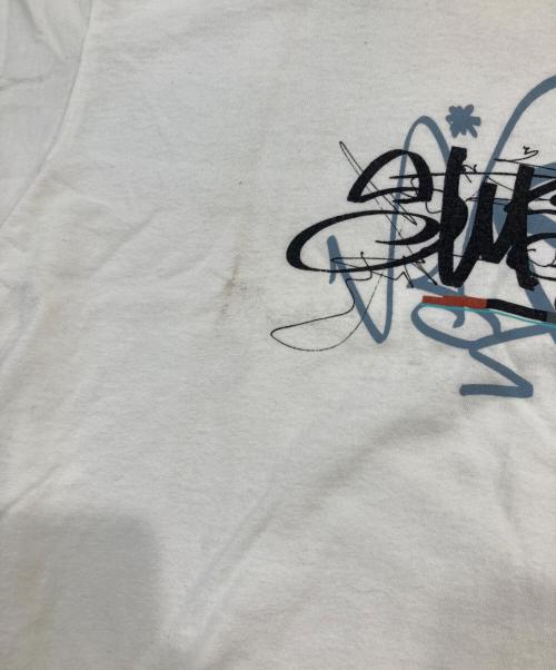 stussy（ステューシー）stussy (ステューシー) s/sロゴtee ホワイト サイズ:SIZE Mの古着・服飾アイテム