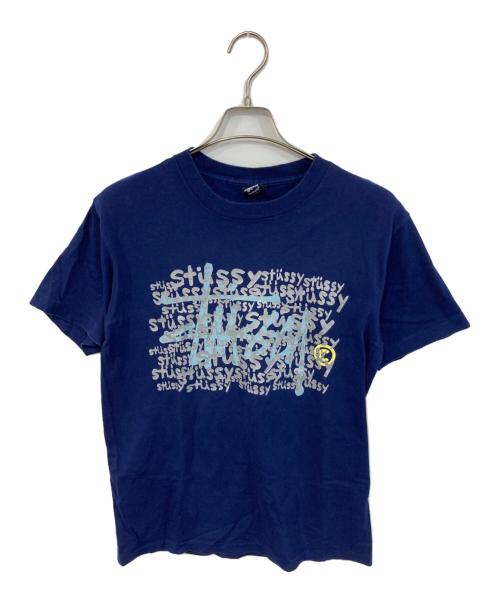 stussy（ステューシー）stussy (ステューシー) グラッフィックプリントTシャツ ネイビー サイズ:SIZE Mの古着・服飾アイテム