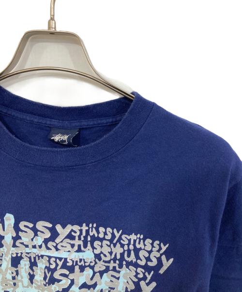 stussy（ステューシー）stussy (ステューシー) グラッフィックプリントTシャツ ネイビー サイズ:SIZE Mの古着・服飾アイテム