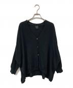 Spick and Spanスピック＆スパン）の古着「ギマコットンオーバーサイズカーディガン」｜ブラック