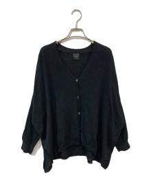 Spick and Span（スピック＆スパン）の古着「ギマコットンオーバーサイズカーディガン」｜ブラック
