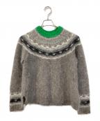 BATONERバトナ―）の古着「MOHAIR NORDIC CREW NECK/モヘア ノルディック クルーネック」｜グレー