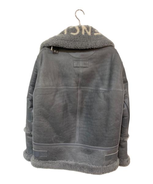 BALENCIAGA（バレンシアガ）BALENCIAGA (バレンシアガ) ロゴムートンジャケット グレー サイズ:SIZE 36の古着・服飾アイテム