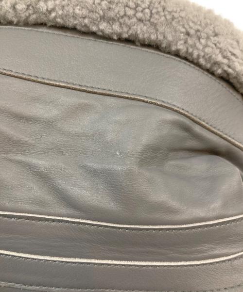 BALENCIAGA（バレンシアガ）BALENCIAGA (バレンシアガ) ロゴムートンジャケット グレー サイズ:SIZE 36の古着・服飾アイテム