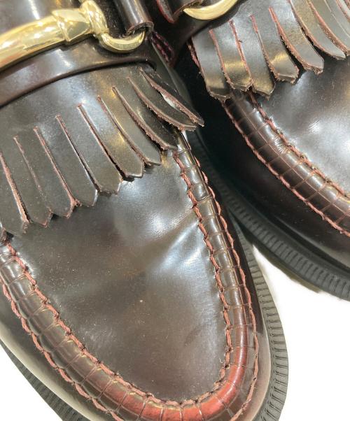 Dr.Martens（ドクターマーチン）Dr.Martens (ドクターマーチン) ADRIAN SNAFFLE フリンジビットローファー ブラウン サイズ:UK 5の古着・服飾アイテム