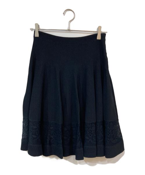 ALEXANDER McQUEEN（アレキサンダーマックイーン）ALEXANDER McQUEEN (アレキサンダーマックイーン) ニットスカート ブラック サイズ:SIZE M 未使用品の古着・服飾アイテム