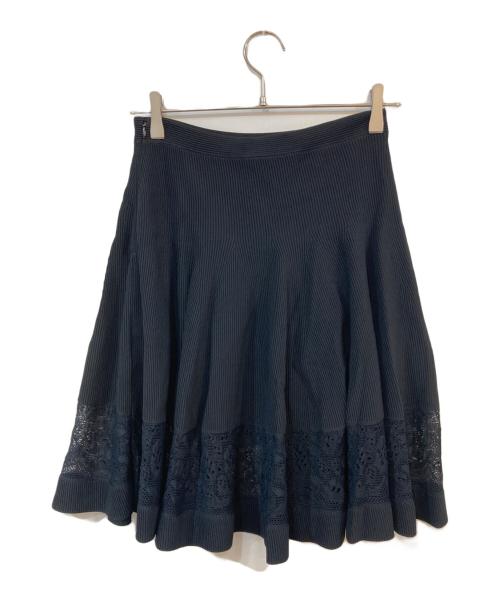 ALEXANDER McQUEEN（アレキサンダーマックイーン）ALEXANDER McQUEEN (アレキサンダーマックイーン) ニットスカート ブラック サイズ:SIZE M 未使用品の古着・服飾アイテム