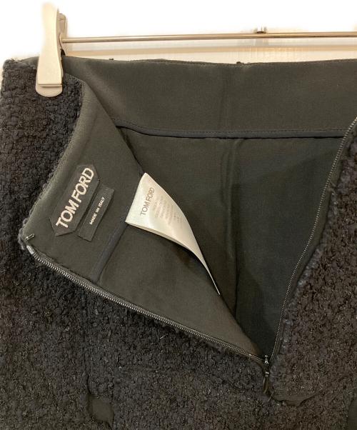 TOM FORD（トムフォード）TOM FORD (トムフォード) ツイードスカート ブラック サイズ:38の古着・服飾アイテム