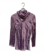 BOTTEGA VENETAボッテガベネタ）の古着「スカーフドッキングプルオーバーブラウスブラウス」｜パープル