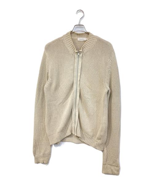 Calvin Klein（カルバンクライン）Calvin Klein (カルバンクライン) ジップアップニット ベージュ サイズ:SIZE Mの古着・服飾アイテム
