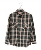 BIG MIKEビックマイク）の古着「RAYON MIX OMBRE CHECK SHIRTS」｜グリーン