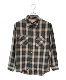 BIG MIKE（ビックマイク）の古着「RAYON MIX OMBRE CHECK SHIRTS」｜グリーン