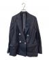 green label relaxing（グリーンレーベルリラクシング）の古着「リネンライク ダブル ジャケットジャケット」｜ネイビー