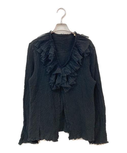 me ISSEY MIYAKE（ミーイッセイ ミヤケ）me ISSEY MIYAKE (ミーイッセイ ミヤケ) ランダムプリーツ フリル ボレロ ブラック サイズ:SIZE Freeの古着・服飾アイテム