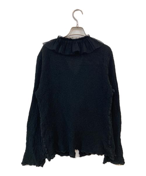 me ISSEY MIYAKE（ミーイッセイ ミヤケ）me ISSEY MIYAKE (ミーイッセイ ミヤケ) ランダムプリーツ フリル ボレロ ブラック サイズ:SIZE Freeの古着・服飾アイテム