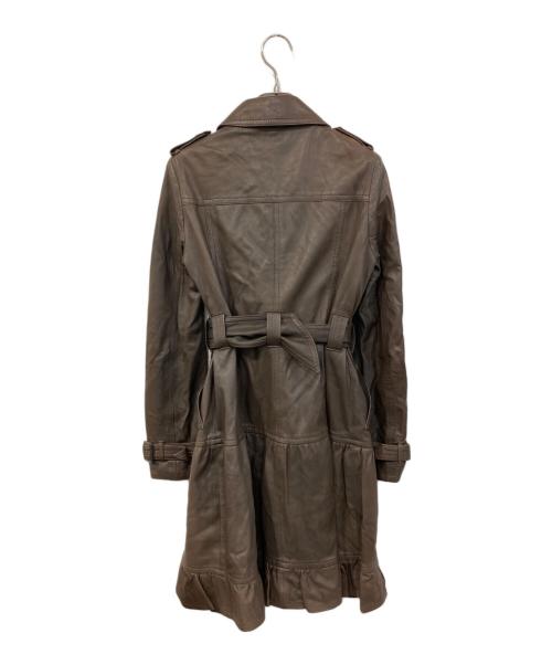 GRACE CONTINENTAL（（グレースコンチネンタル）GRACE CONTINENTAL (（グレースコンチネンタル) レザーコート ブラウン サイズ:SIZE 38の古着・服飾アイテム