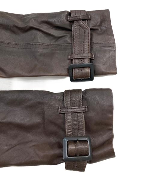 GRACE CONTINENTAL（（グレースコンチネンタル）GRACE CONTINENTAL (（グレースコンチネンタル) レザーコート ブラウン サイズ:SIZE 38の古着・服飾アイテム