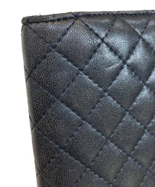 CHANEL（シャネル）CHANEL (シャネル) マイクロマトラッセ 2つ折り財布 ブラックの古着・服飾アイテム