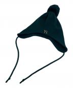 Y's×New Eraワイズ×ニューエラ）の古着「EAR FLAP POM-PON KNIT/イヤー フラップ ポンポン ニット」｜グリーン