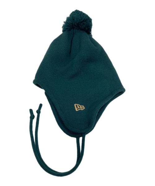 Y's（ワイズ）Y's (ワイズ) New Era (ニューエラ) EAR FLAP POM-PON KNIT/イヤー フラップ ポンポン ニット グリーンの古着・服飾アイテム