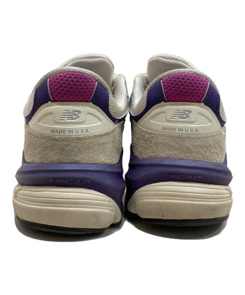 NEW BALANCE（ニューバランス）NEW BALANCE (ニューバランス) スニーカー アイボリー×パープル サイズ:SIZE 26.5cmの古着・服飾アイテム