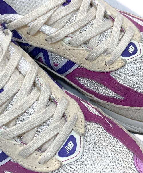 NEW BALANCE（ニューバランス）NEW BALANCE (ニューバランス) スニーカー アイボリー×パープル サイズ:SIZE 26.5cmの古着・服飾アイテム
