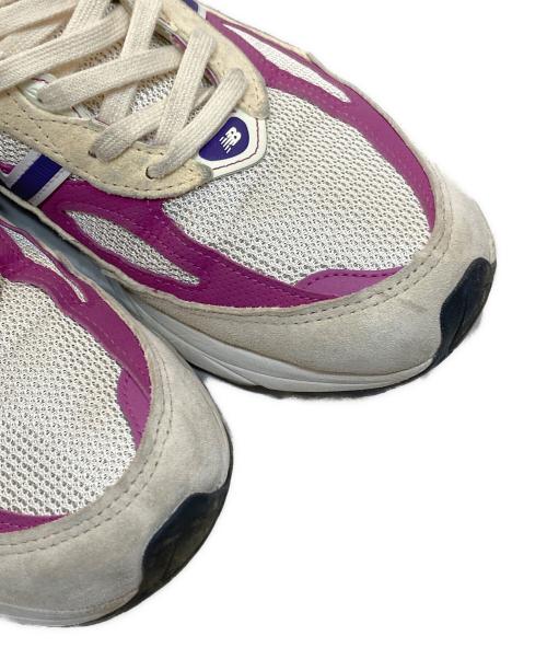 NEW BALANCE（ニューバランス）NEW BALANCE (ニューバランス) スニーカー アイボリー×パープル サイズ:SIZE 26.5cmの古着・服飾アイテム