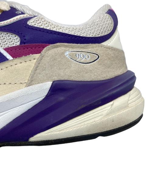 NEW BALANCE（ニューバランス）NEW BALANCE (ニューバランス) スニーカー アイボリー×パープル サイズ:SIZE 26.5cmの古着・服飾アイテム