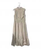HER LIP TOハーリップトゥ）の古着「Paisley Cotton Lace Long Dress」｜ベージュ