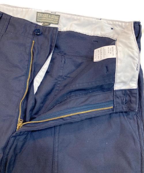 EMPIRE & SONS（エンパイア＆サンズ）EMPIRE & SONS (エンパイア＆サンズ) FATIGUE PANT MILITARY SLUB BACK SATEEN/ファティーグパンツミリタリースラブバックサテン ネイビー サイズ:SIZE 36の古着・服飾アイテム