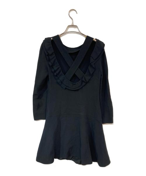 MIU MIU（ミュウミュウ）MIU MIU (ミュウミュウ) オフショルダーワンピース ブラック サイズ:SIZE 38の古着・服飾アイテム