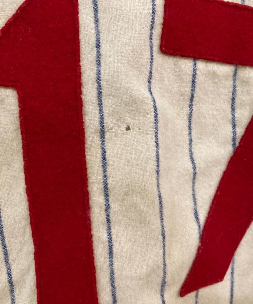 RAWLINGS（ローリングス）RAWLINGS (ローリングス) 40～50s フランネルベースボールシャツ アイボリー×レッド サイズ:SIZE 44の古着・服飾アイテム