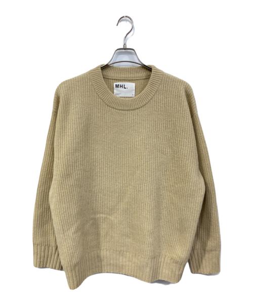 MHL（マーガレットハウエル）MHL (マーガレットハウエル) FINE SHETLAND/ファイン・シェットランド ニット ベージュ サイズ:SIZE Lの古着・服飾アイテム