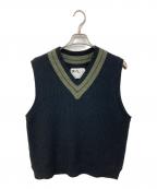 MHLマーガレットハウエル）の古着「TOUGH WOOL RIB/タフ・ウール・リブ　 ニットベスト」｜ブラック