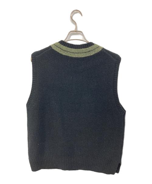 MHL（マーガレットハウエル）MHL (マーガレットハウエル) TOUGH WOOL RIB/タフ・ウール・リブ　 ニットベスト ブラック サイズ:SIZE Mの古着・服飾アイテム