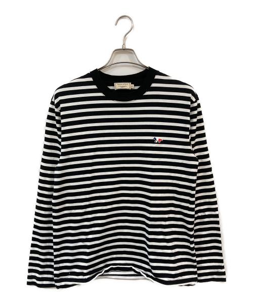 maison kitsune（メゾンキツネ）maison kitsune (メゾンキツネ) ボーダーカットソー ホワイト×ブラック サイズ:Mの古着・服飾アイテム