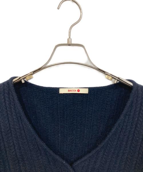 BACCA（バッカ）BACCA (バッカ) ウールカシミアケーブルステッチ ショートニット ブラック サイズ:SIZE Sの古着・服飾アイテム