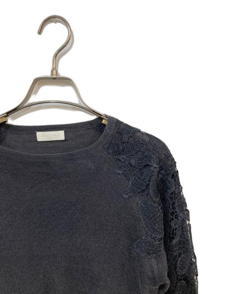 BALLSEY（ボールジィ）BALLSEY (ボールジィ) レースコンビ クルーネックプルオーバー グレー サイズ:Sの古着・服飾アイテム