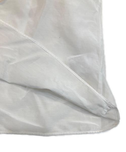 BALLSEY（ボールジィ）BALLSEY (ボールジィ) シルクコットン ネックギャザーブラウス ホワイト サイズ:SIZE 36の古着・服飾アイテム