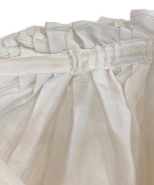 BALLSEY（ボールジィ）BALLSEY (ボールジィ) シルクコットン ネックギャザーブラウス ホワイト サイズ:SIZE 36の古着・服飾アイテム