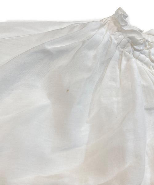 BALLSEY（ボールジィ）BALLSEY (ボールジィ) シルクコットン ネックギャザーブラウス ホワイト サイズ:SIZE 36の古着・服飾アイテム