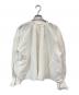 BALLSEY（ボールジィ）の古着「シルクコットン ネックギャザーブラウス」｜ホワイト
