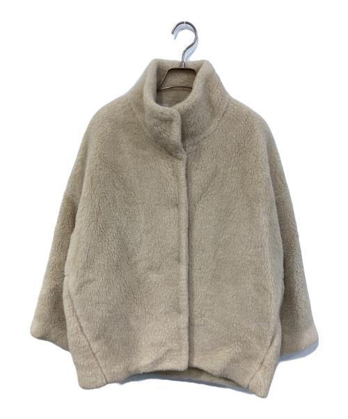 BALLSEY（ボールジィ）BALLSEY (ボールジィ) ボアスライバー スタンドネックコート アイボリー サイズ:SIZE 36の古着・服飾アイテム