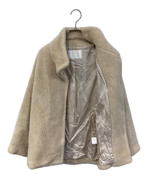 BALLSEY（ボールジィ）BALLSEY (ボールジィ) ボアスライバー スタンドネックコート アイボリー サイズ:SIZE 36の古着・服飾アイテム