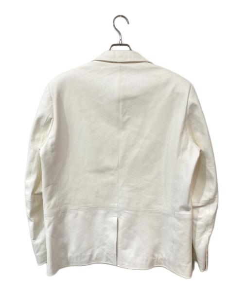 8 by yook（オット・バイ・ユークス）8 by yook (オット・バイ・ユークス) レザージャケット ホワイト サイズ:SIZE 48の古着・服飾アイテム