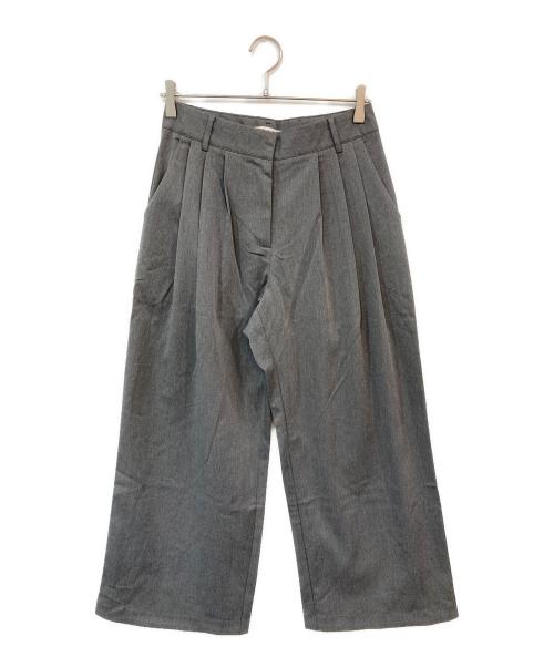 STUDIO DOE（スタジオドゥ）Studio DOE (スタジオドゥ) タックワイドパンツ グレー サイズ:SIZE S 未使用品の古着・服飾アイテム