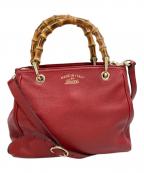 GUCCIグッチ）の古着「バンブー スモール バッグ」｜レッド