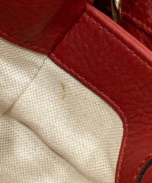 GUCCI（グッチ）GUCCI (グッチ) バンブー スモール バッグ レッドの古着・服飾アイテム